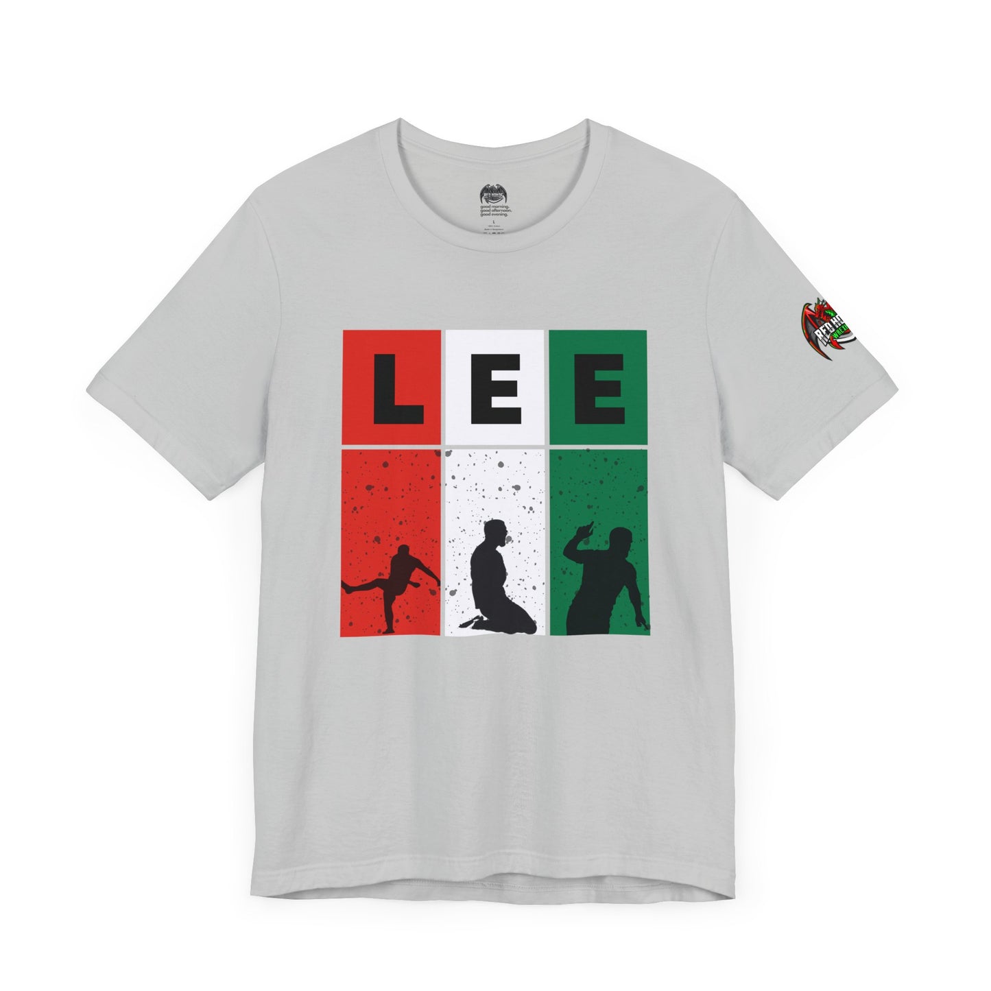 Elliot Lee - Red Horde Logo on Left Sleeve - Unisex Jersey Short Sleeve Tee