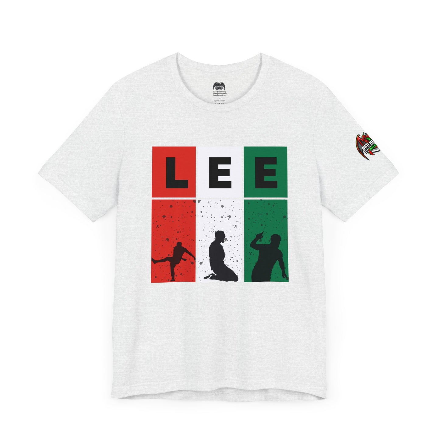Elliot Lee - Red Horde Logo on Left Sleeve - Unisex Jersey Short Sleeve Tee