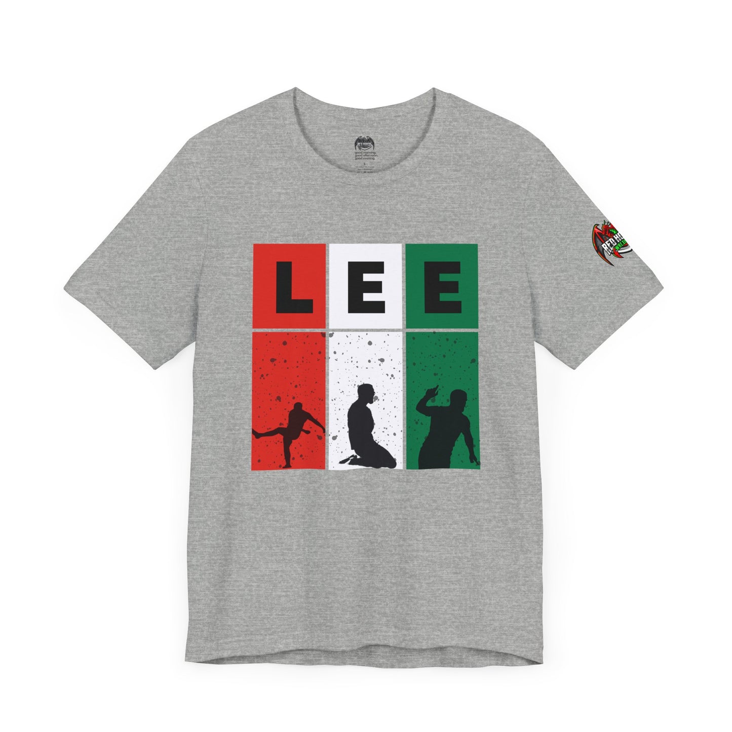 Elliot Lee - Red Horde Logo on Left Sleeve - Unisex Jersey Short Sleeve Tee