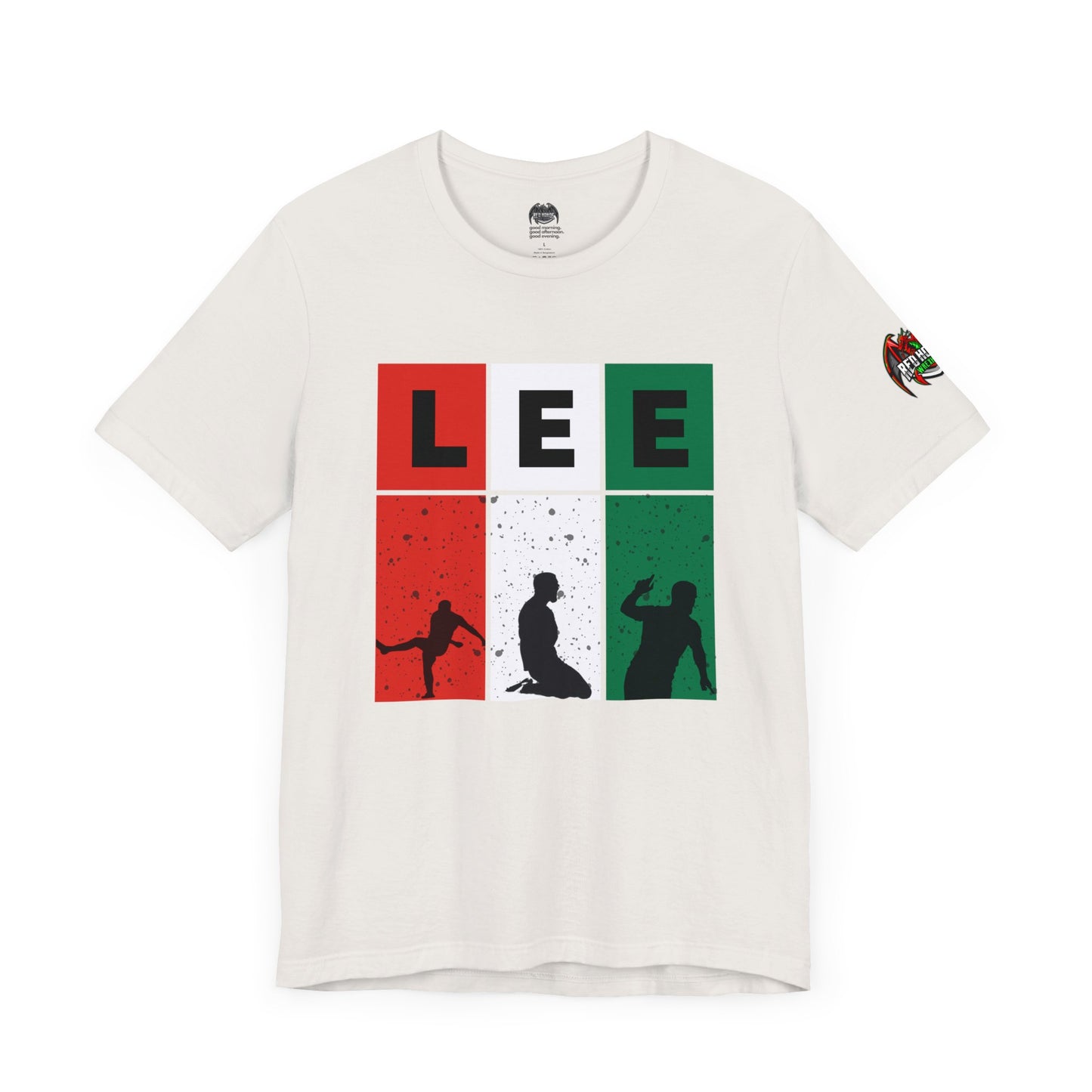 Elliot Lee - Red Horde Logo on Left Sleeve - Unisex Jersey Short Sleeve Tee