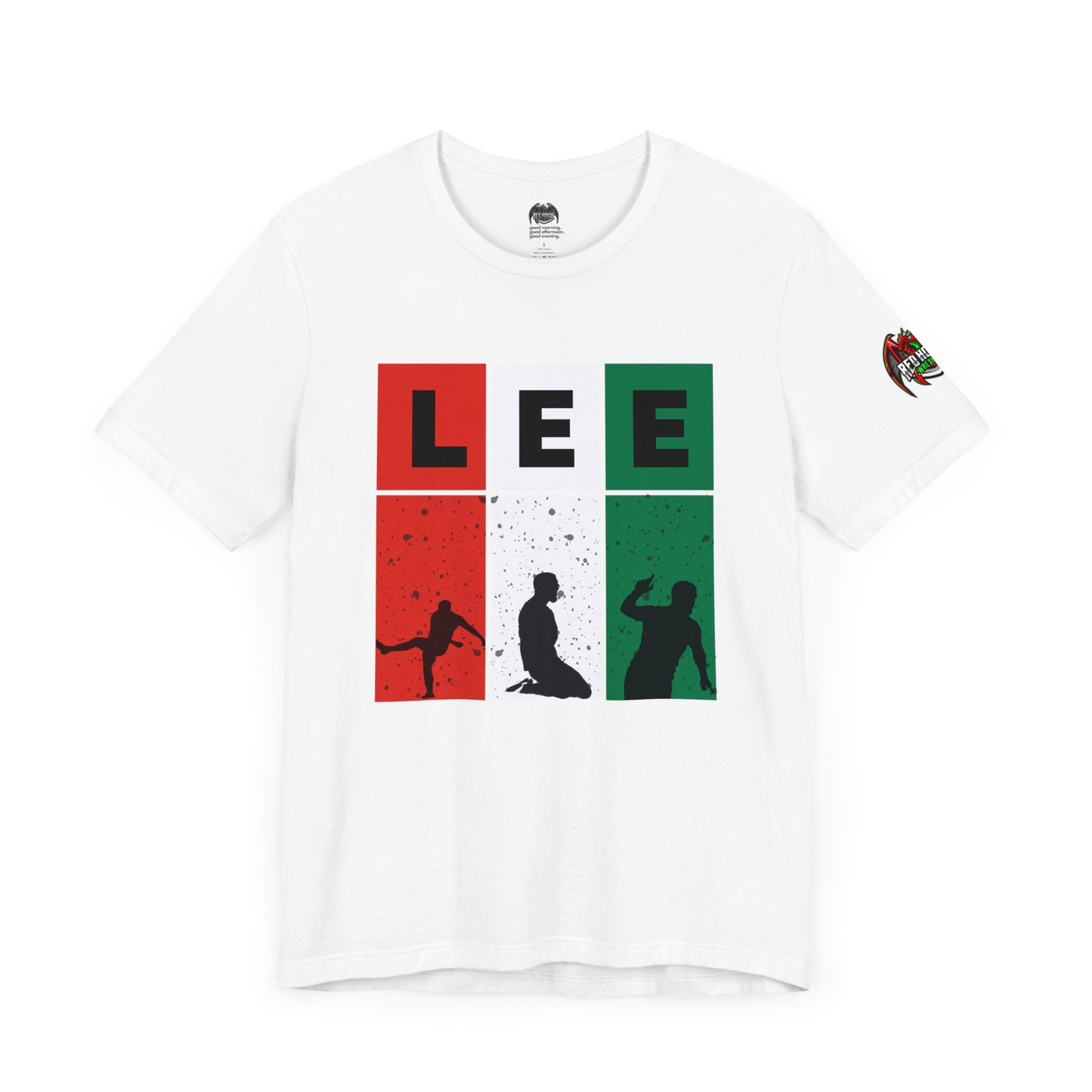 Elliot Lee - Red Horde Logo on Left Sleeve - Unisex Jersey Short Sleeve Tee