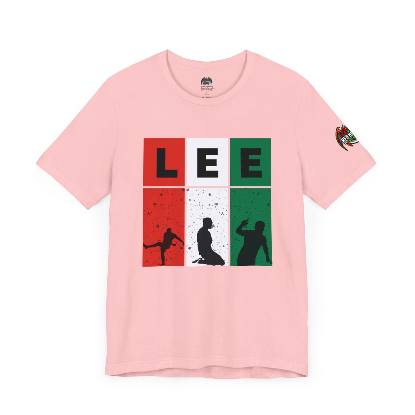 Elliot Lee - Red Horde Logo on Left Sleeve - Unisex Jersey Short Sleeve Tee