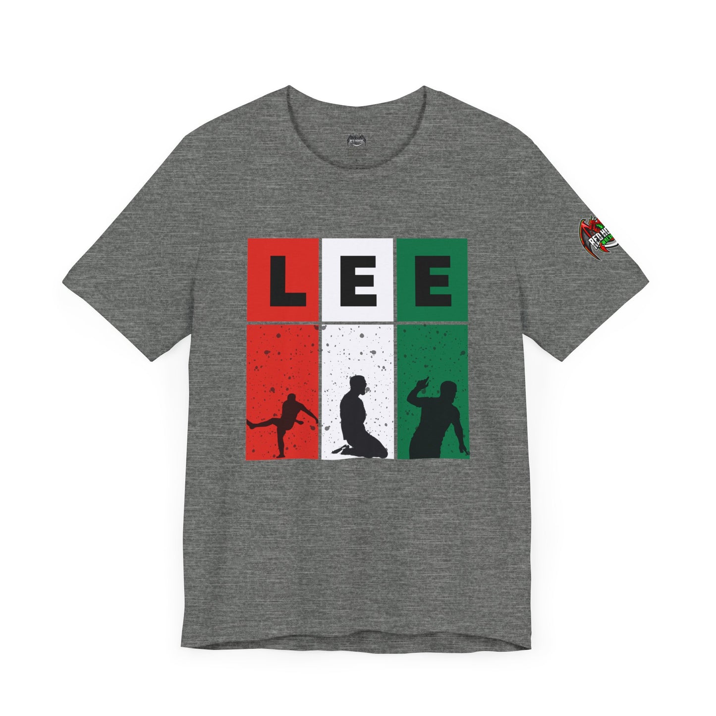 Elliot Lee - Red Horde Logo on Left Sleeve - Unisex Jersey Short Sleeve Tee